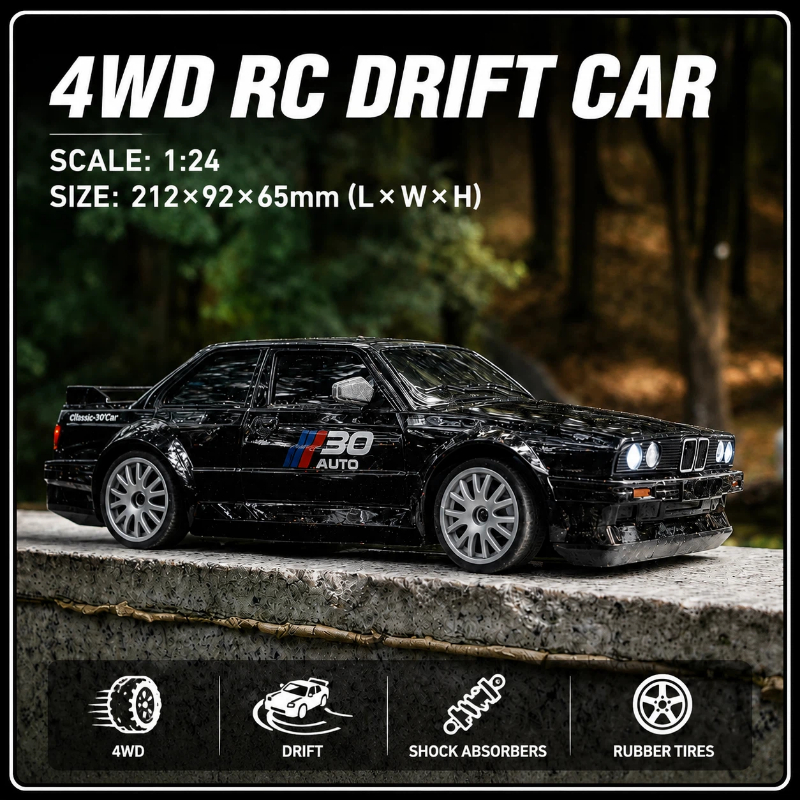 Rc Drift Car Kit - 1:24 4WD RC Drift Car Full