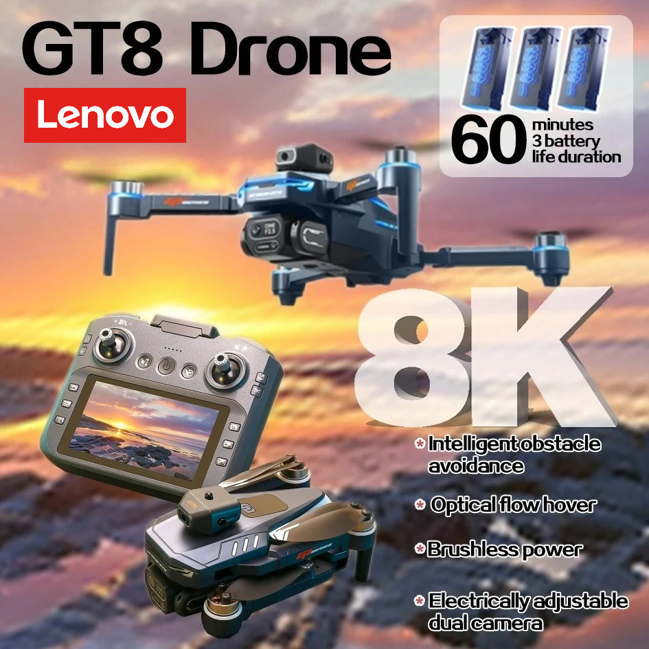 Drone Gt8 Rc - Lenovo GT8 Drone 8k Camera with