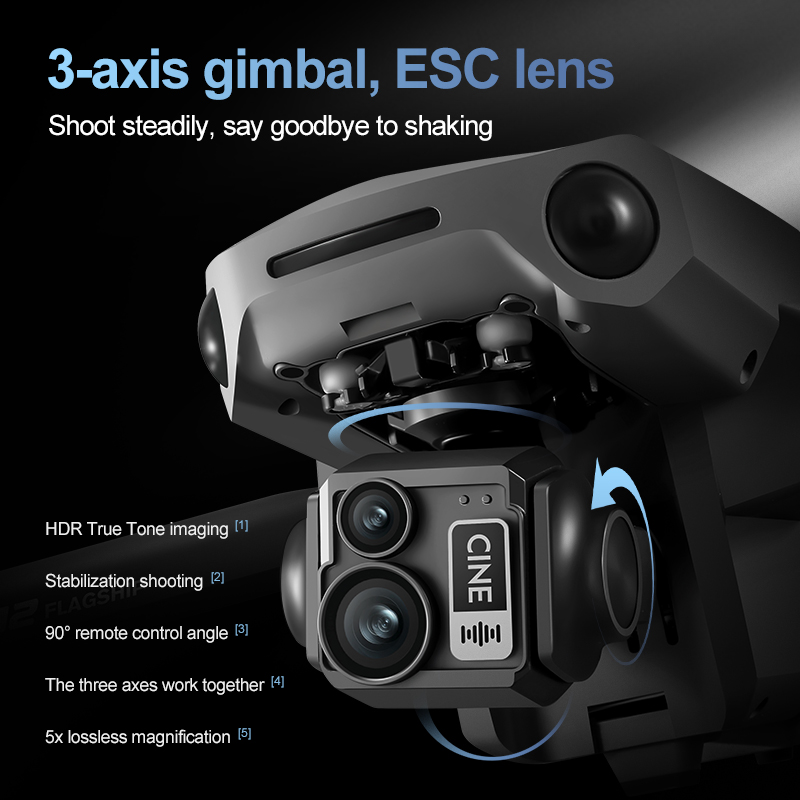 8K 3 Axis Gimbal Brushless 7.2 - Drone Rc Folding incelemesi ve fiyatı