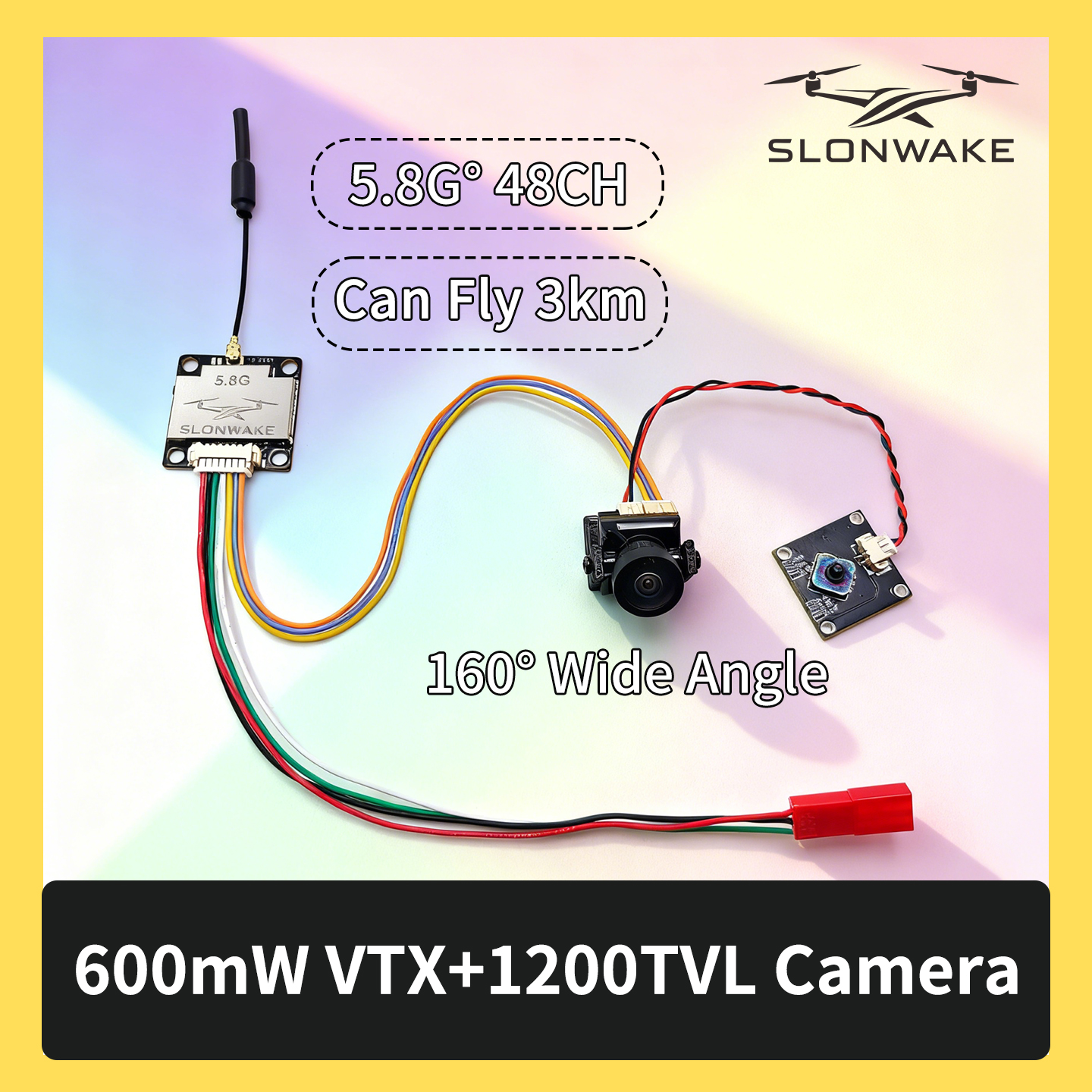 SLONWAKE 5.8G 600mW 7-24V FPV  - Drone Rc Camera incelemesi ve fiyatı