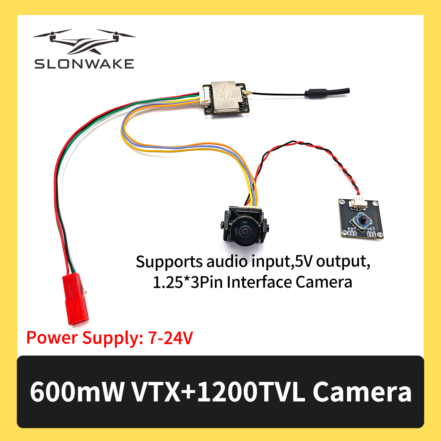 SLONWAKE 5.8G 600mW 7-24V FPV  - Drone Rc Camera incelemesi ve fiyatı