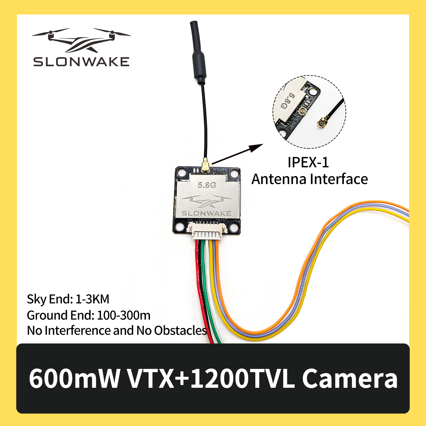 SLONWAKE 5.8G 600mW 7-24V FPV  - Drone Rc Camera incelemesi ve fiyatı