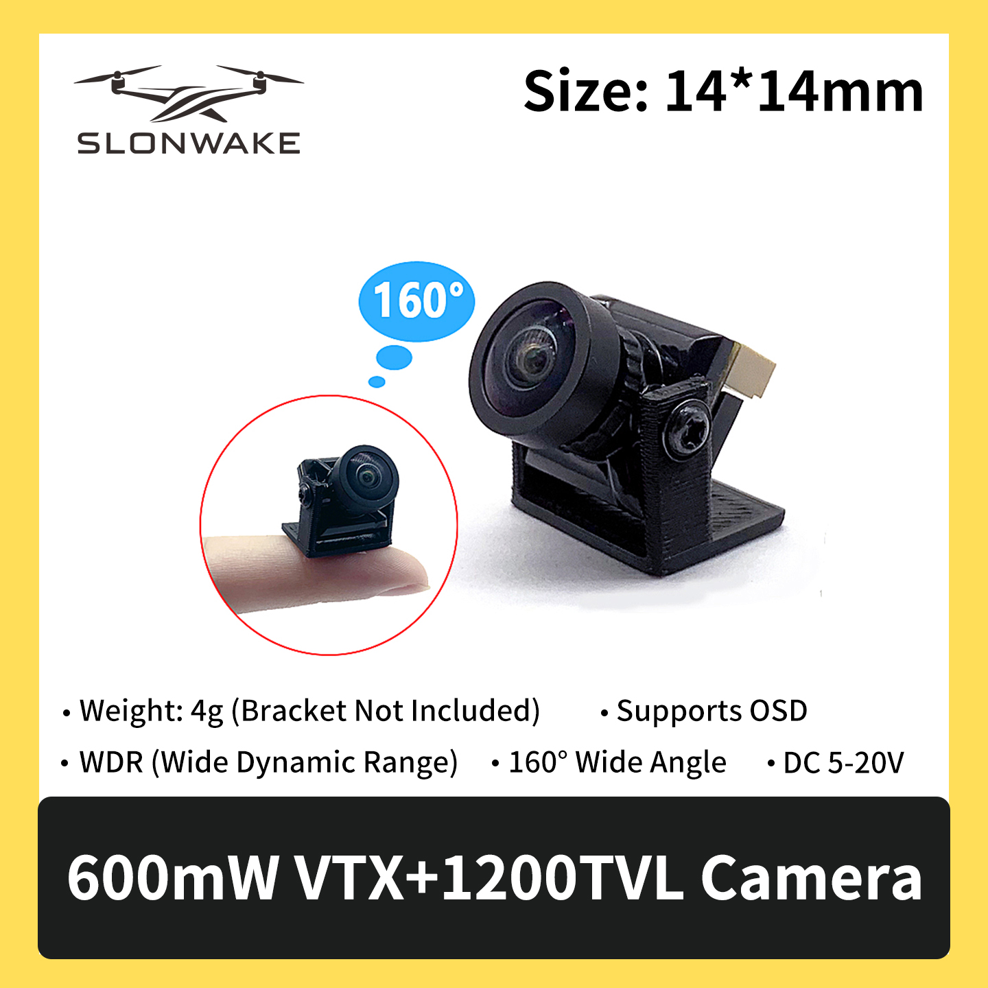 SLONWAKE 5.8G 600mW 7-24V FPV  - Drone Rc Camera incelemesi ve fiyatı