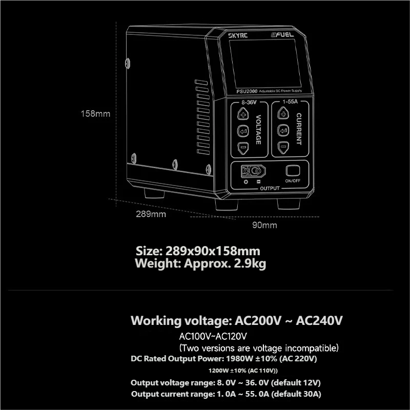 SKYRC PSU2000 1980W Adjustable - Drone Rc Battery incelemesi ve fiyatı