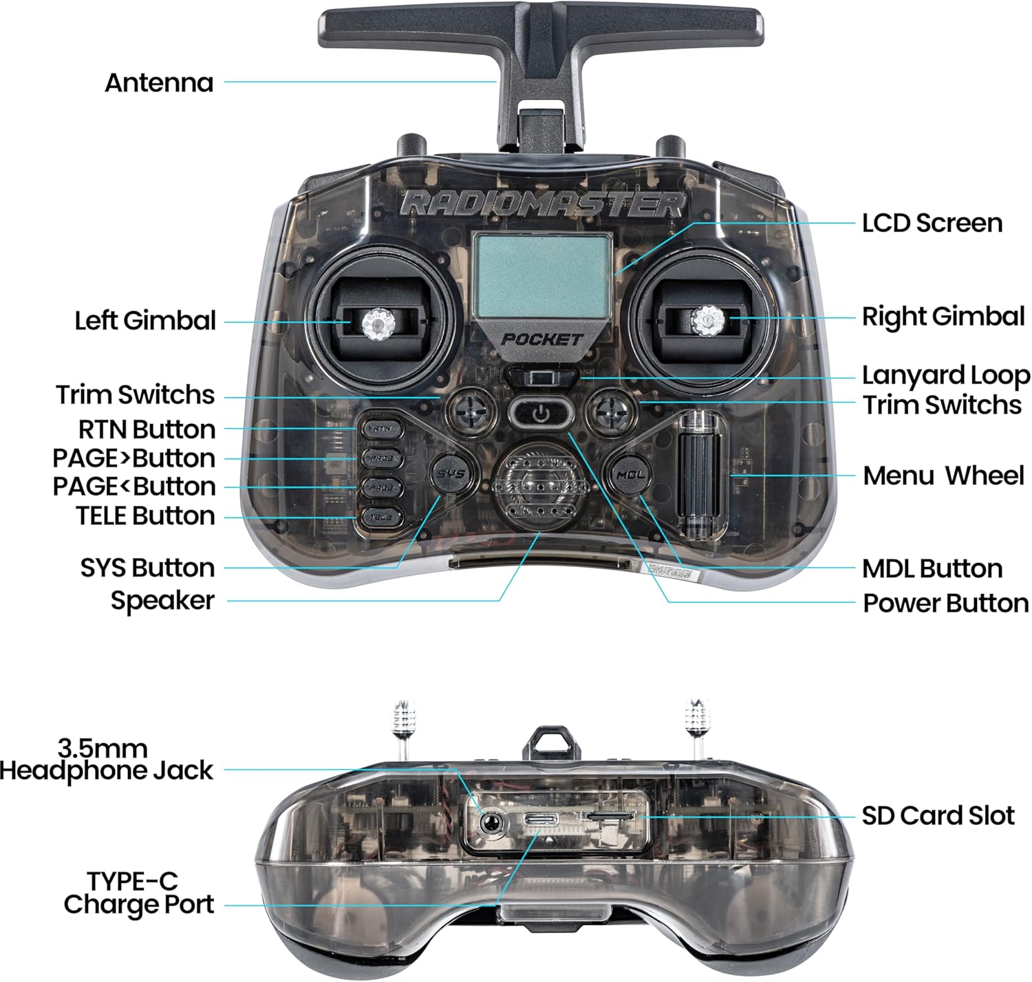 RadioMaster POCKET P16 2.4G Ra - Joystick Rc Drone incelemesi ve fiyatı