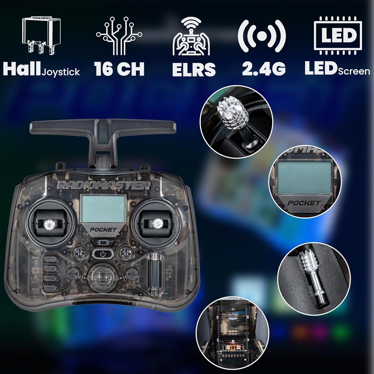 RadioMaster POCKET P16 2.4G Ra - Joystick Rc Drone incelemesi ve fiyatı