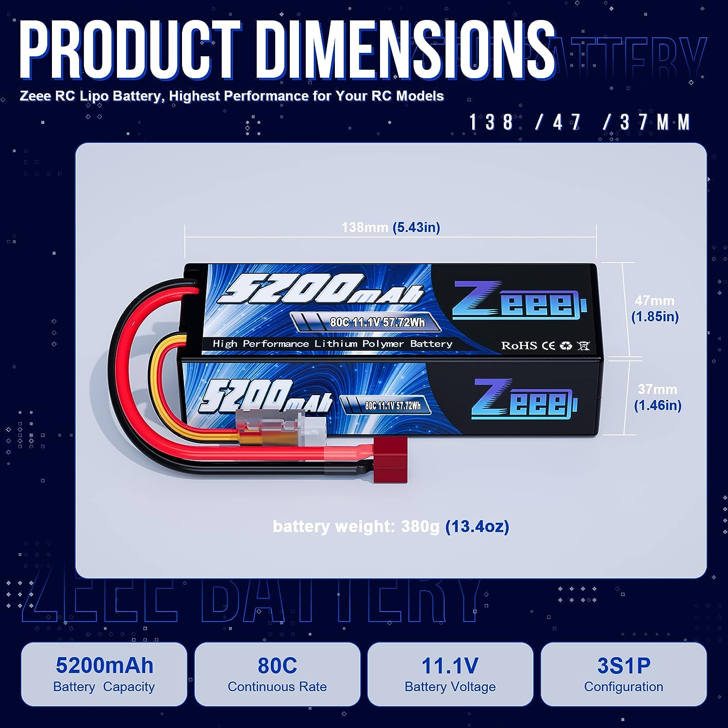 1/2pcs Zeee 3S 5200mAh Lipo Ba - Drone Rc Truck incelemesi ve fiyatı