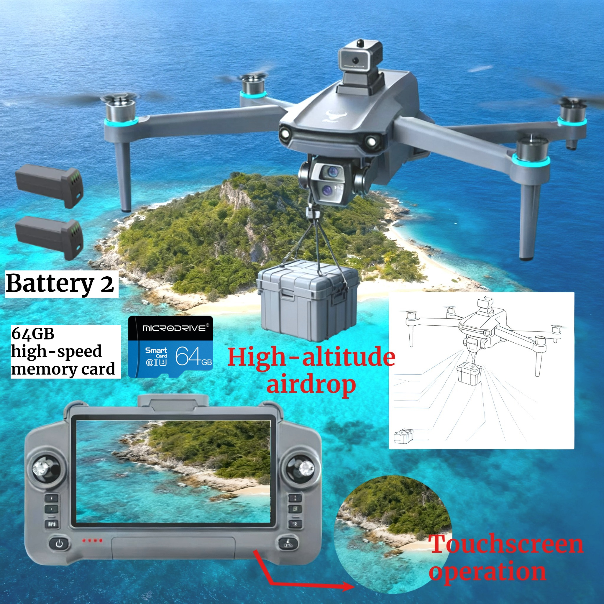 Drone GPS 8K HD Camera Aerial  - Drone Rc Folding incelemesi ve fiyatı