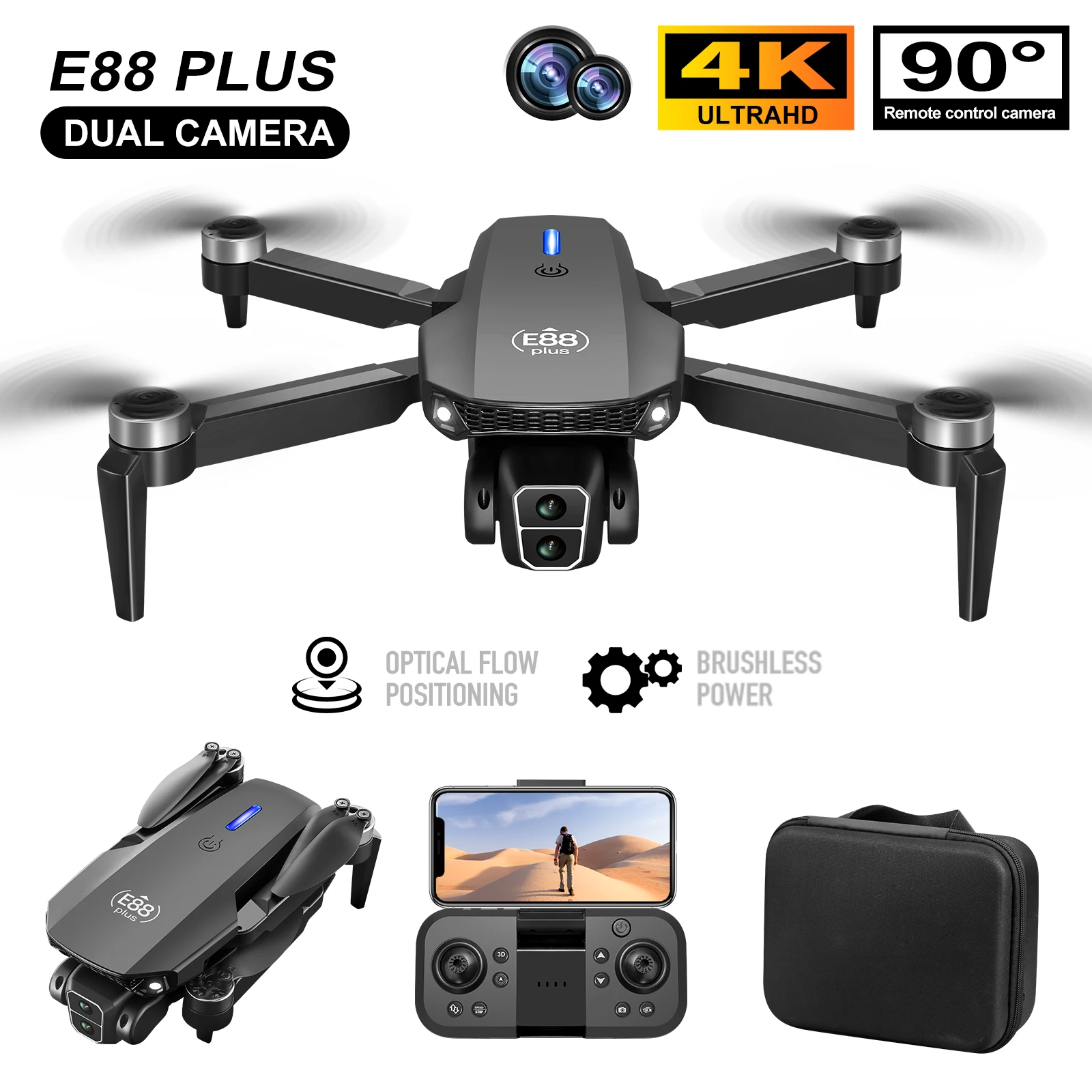 New E88 Plus Quadcopter Drone: - Drone Z incelemesi ve fiyatı