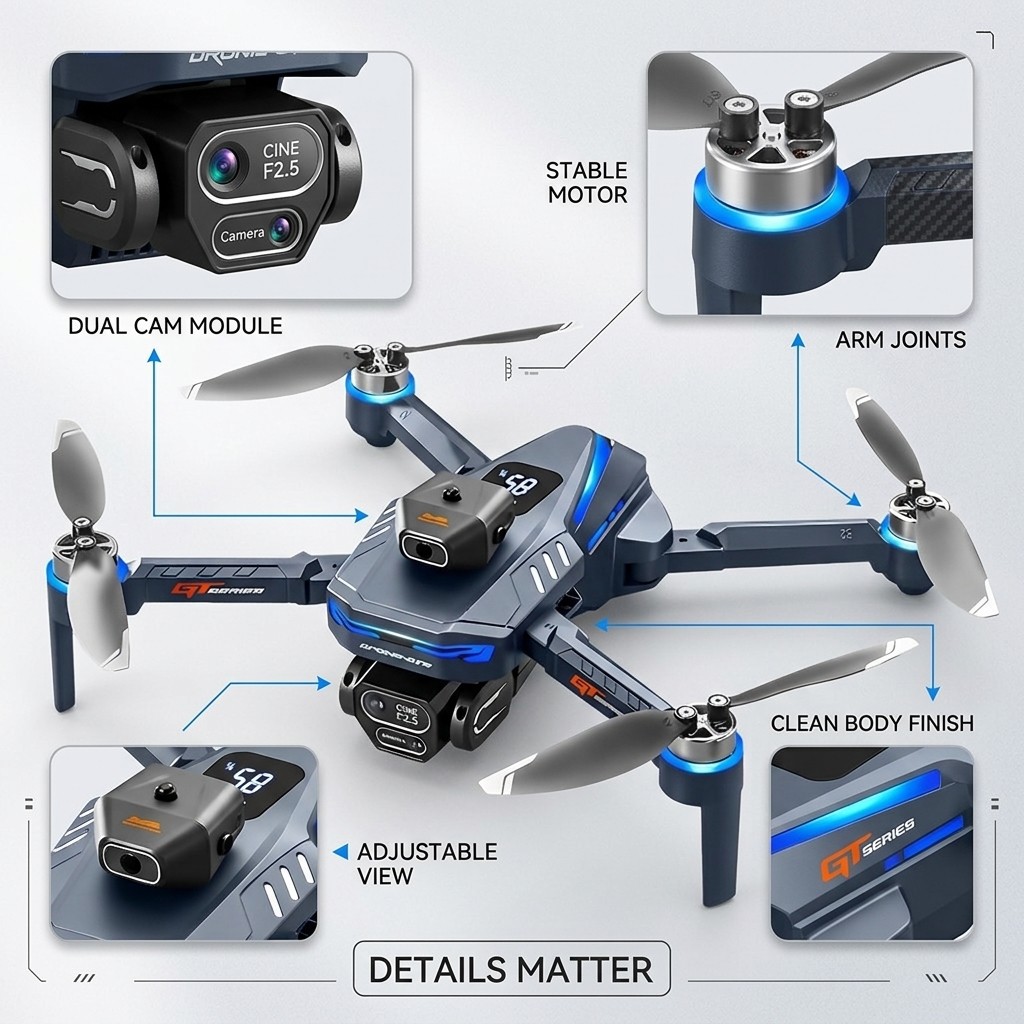 New GT8 Drone Professional 8K  - Drone Gt8 Rc incelemesi ve fiyatı