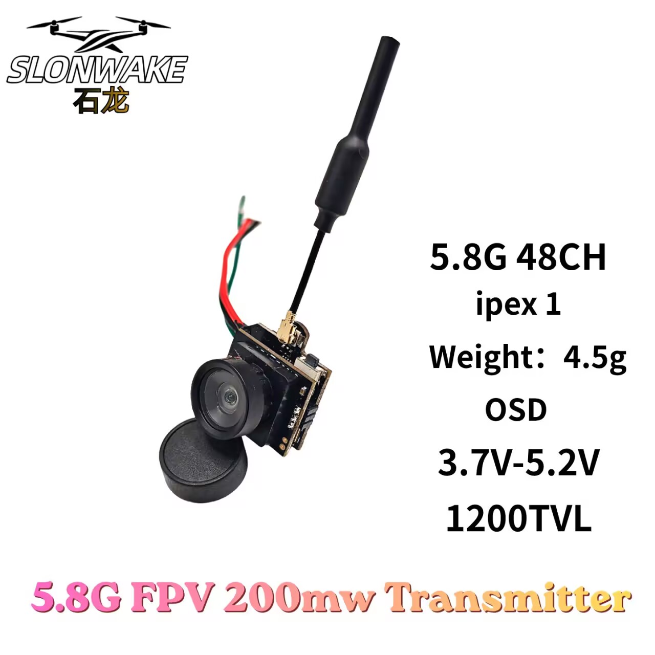 SLONWAKE 5.8G Analog Video Tra - Drone Rc Camera incelemesi ve fiyatı