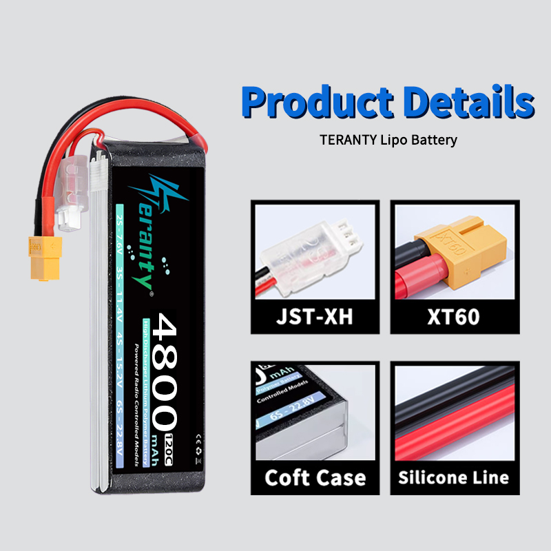 TERANTY Lipo Battery 2S 4800mA - Drone Rc Truck incelemesi ve fiyatı