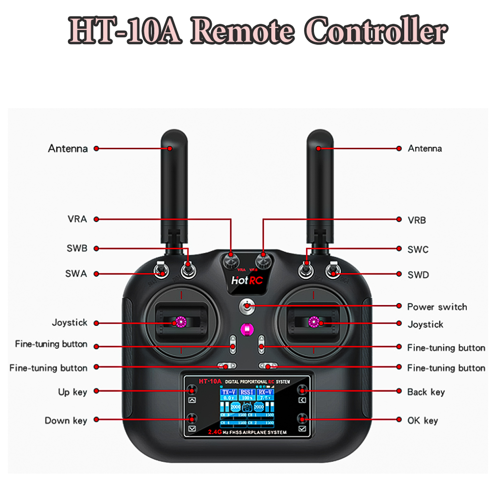 Hotrc HT-10A 2.4G 10CH Transmi - Drone Rc Car incelemesi ve fiyatı