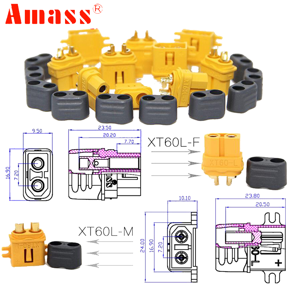 5Pair Amass XT60-L  XT60L Bull - Drone Rc Truck incelemesi ve fiyatı