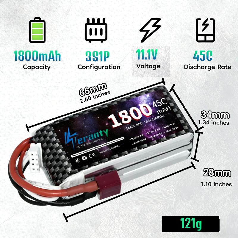TERANTY 2S 3S 4S 1800mAh Lipo  - Drone Rc Truck incelemesi ve fiyatı