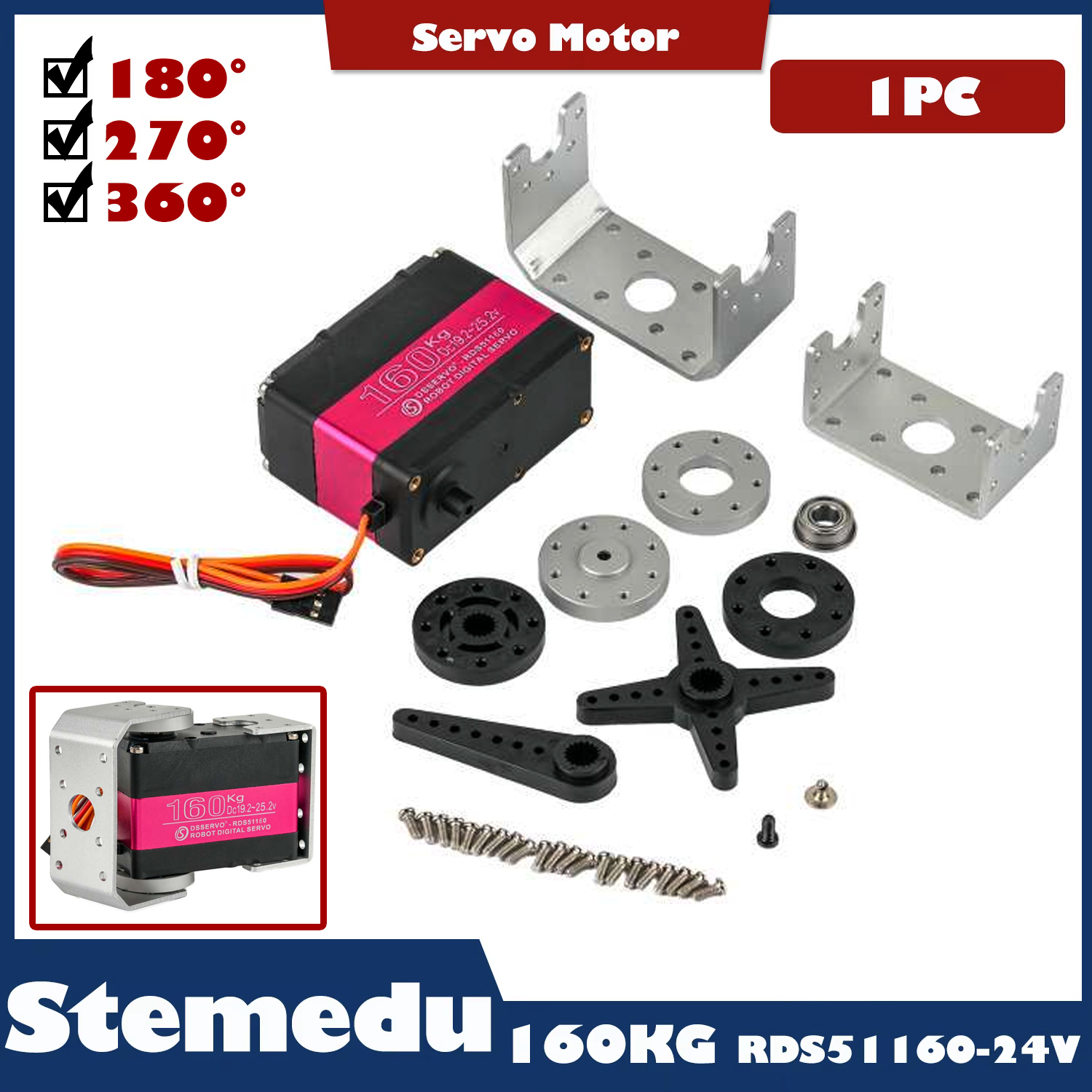 Large Servo 160Kg 24V RC Digit - Drone Rc Car incelemesi ve fiyatı