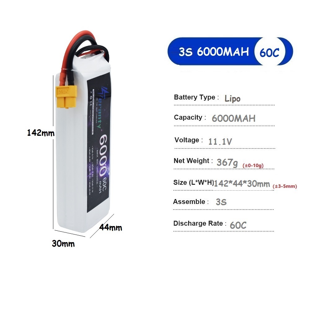 3S 11.1V 6000mAh 60C 6S 22.2V  - Drone Rc Truck incelemesi ve fiyatı