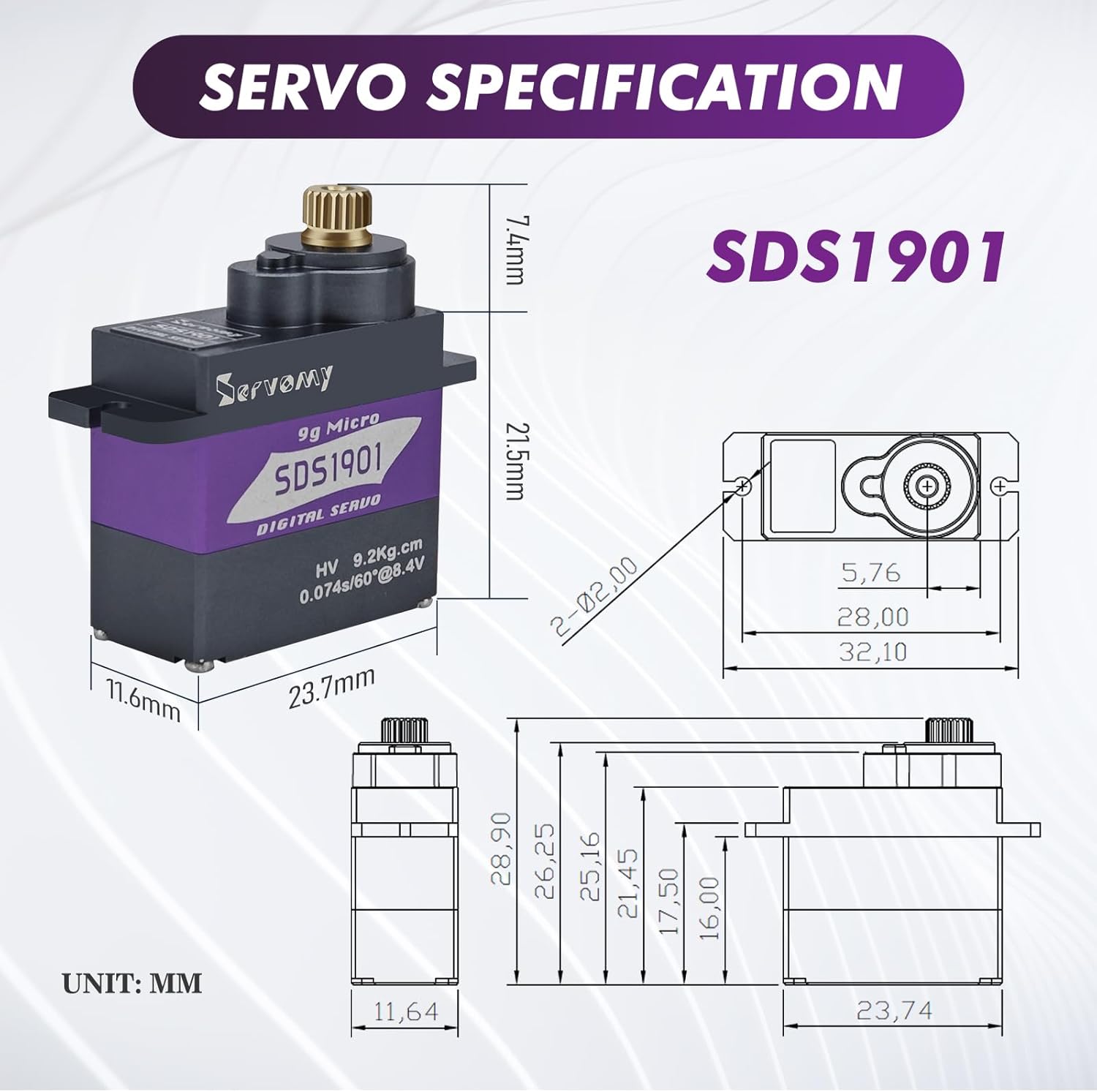 SERVOMY-SDS1901 Digital 9G Mic - Drone Rc Car incelemesi ve fiyatı