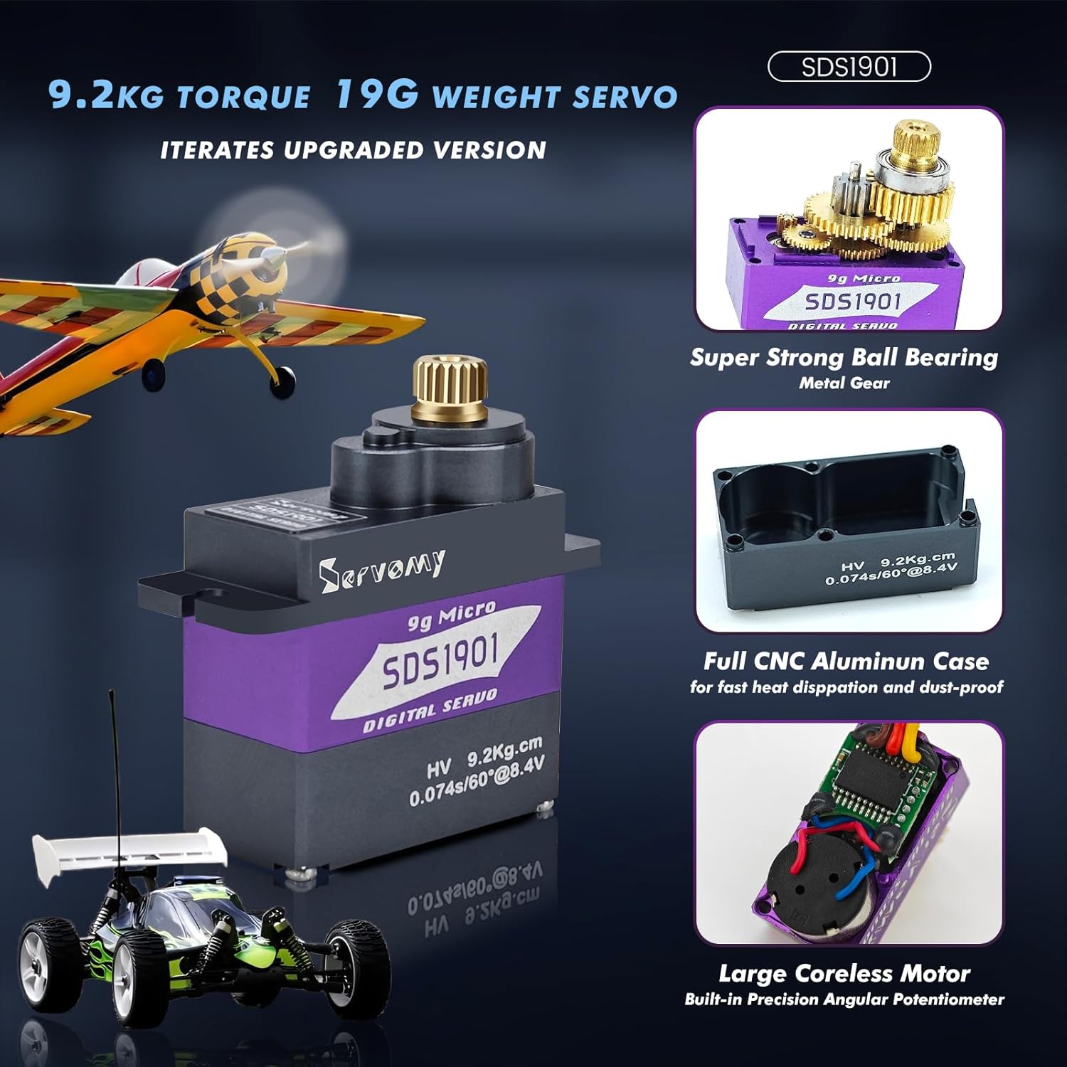 SERVOMY-SDS1901 Digital 9G Mic - Drone Rc Car incelemesi ve fiyatı