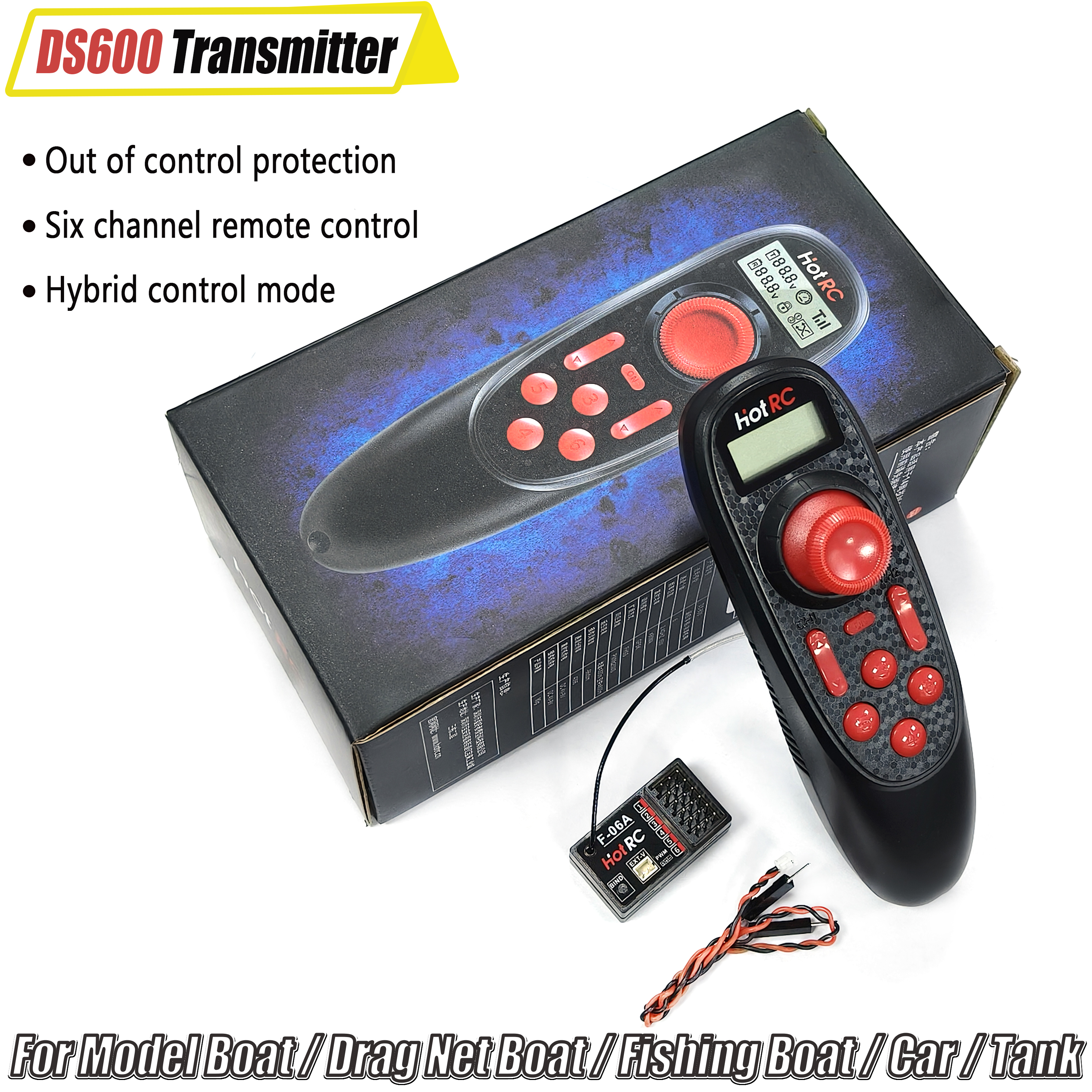 HOTRC DS-600 6CH 2.4GHz Radio  - Joystick Rc Drone incelemesi ve fiyatı