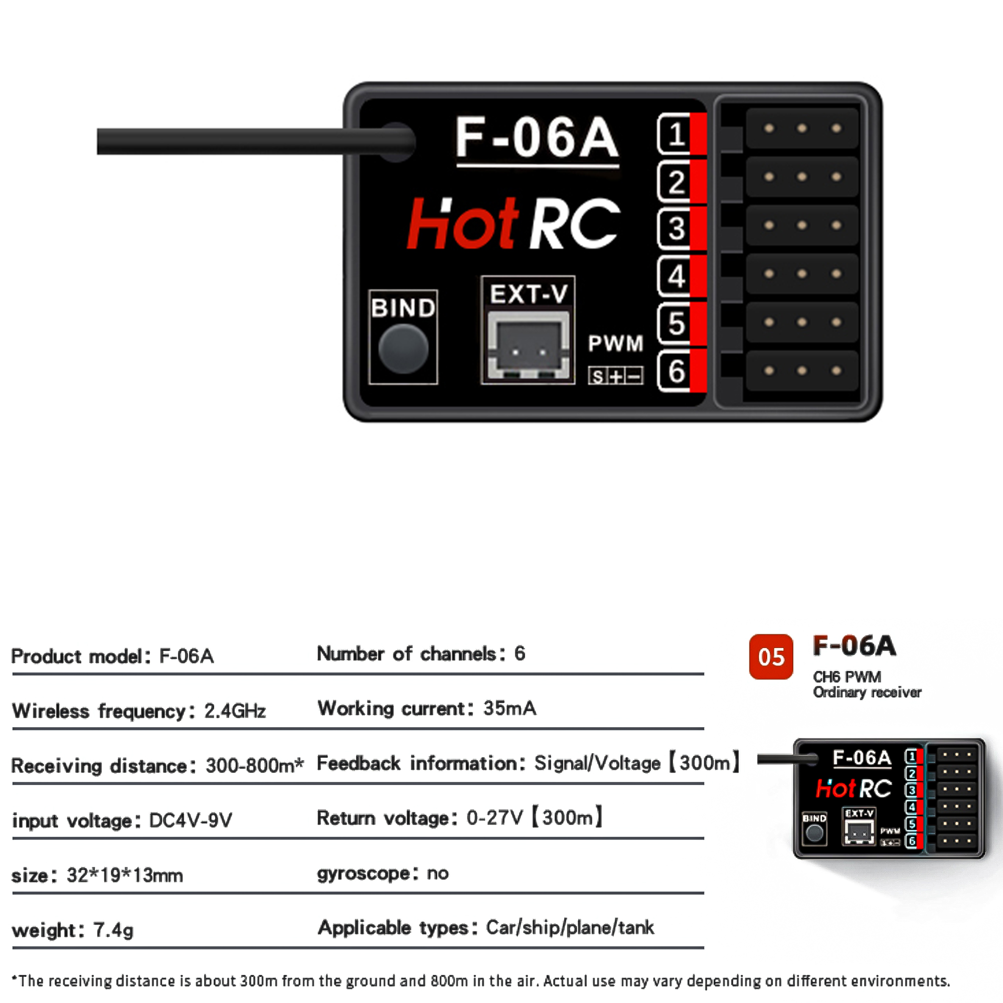 HOTRC DS-600 6CH 2.4GHz Radio  - Joystick Rc Drone incelemesi ve fiyatı