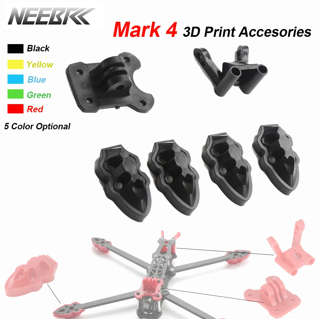 Neebrc RC Quadcopter FPV Drone - 3D Printed Drone Part incelemesi ve fiyatı