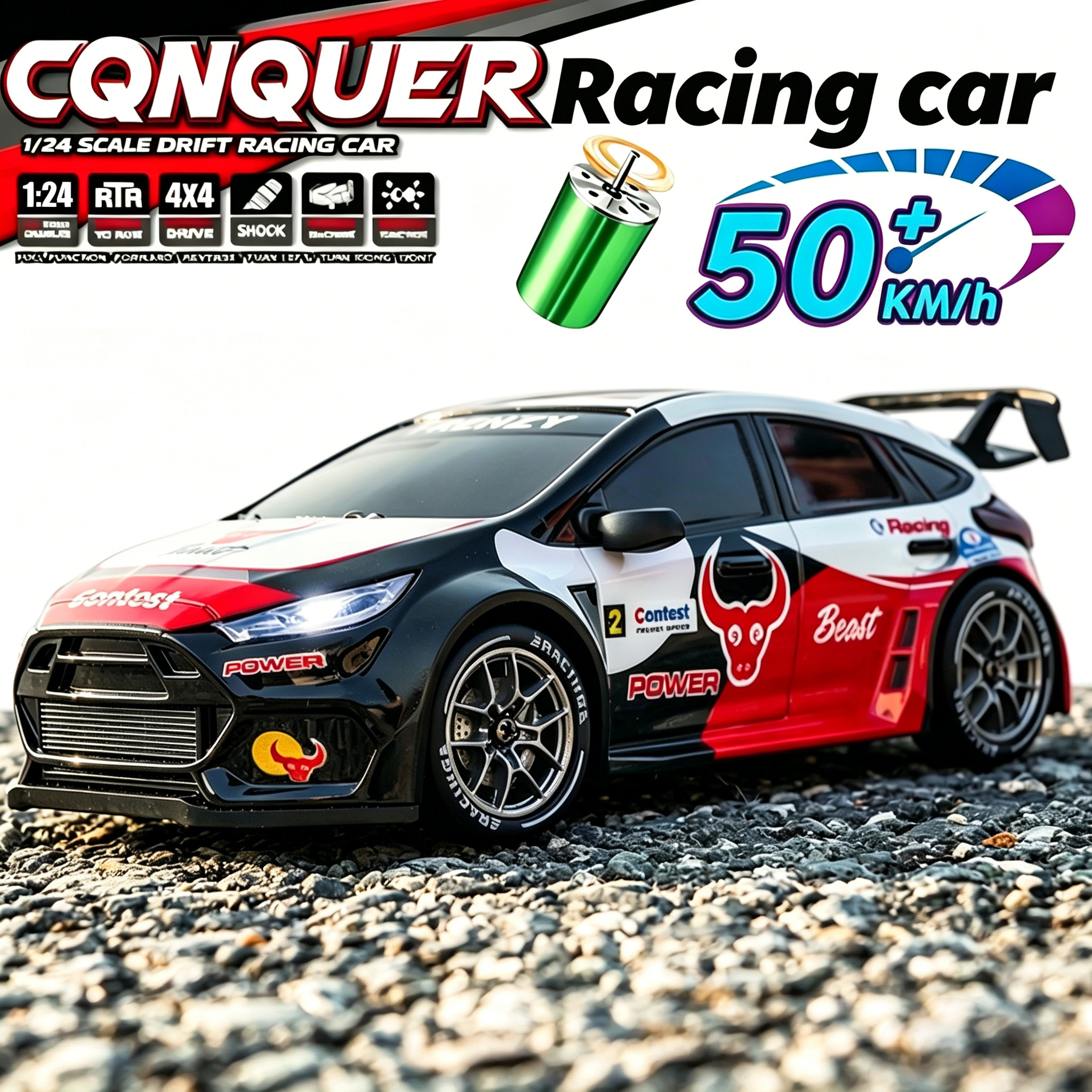 1：24 4WD 50KM/H RC Car Stunt D - Rc Drift Car Kit incelemesi ve fiyatı