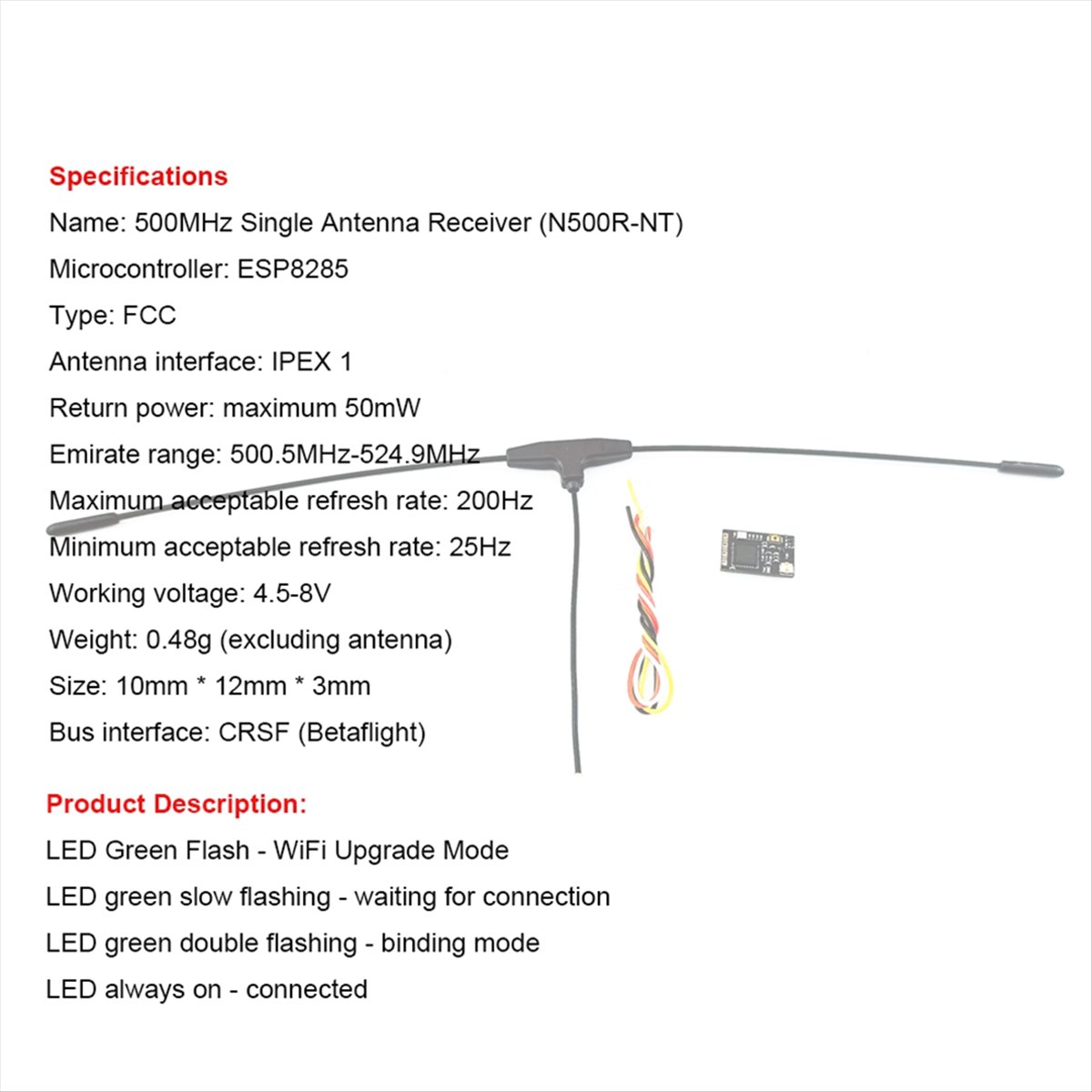 500MHz Receiver 500.5MHz-524.9 - Drone & Rc Plane Maker Durgapur West Bengal incelemesi ve fiyatı