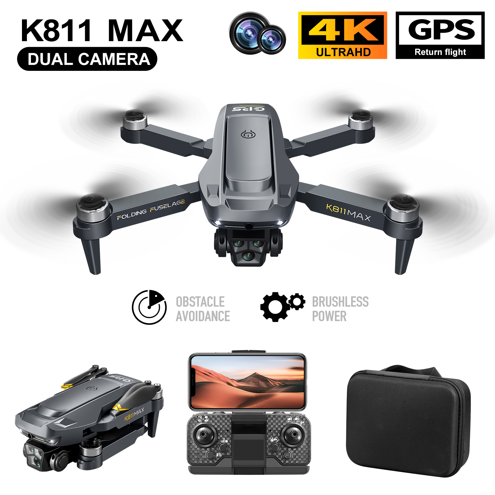 K811MAX Quadcopter Drone: Brus - Drone Z incelemesi ve fiyatı